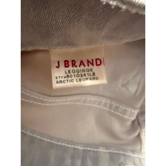 J Brand Intermix Arctic Leopard Print Leggings Denim Jeans White Gray Sz 27 USA - Picture 5 of 6